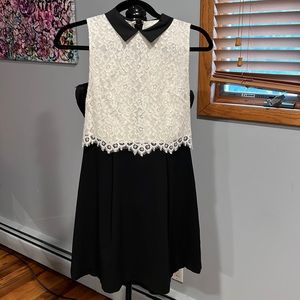 Alice & Olivia black & white lace dress